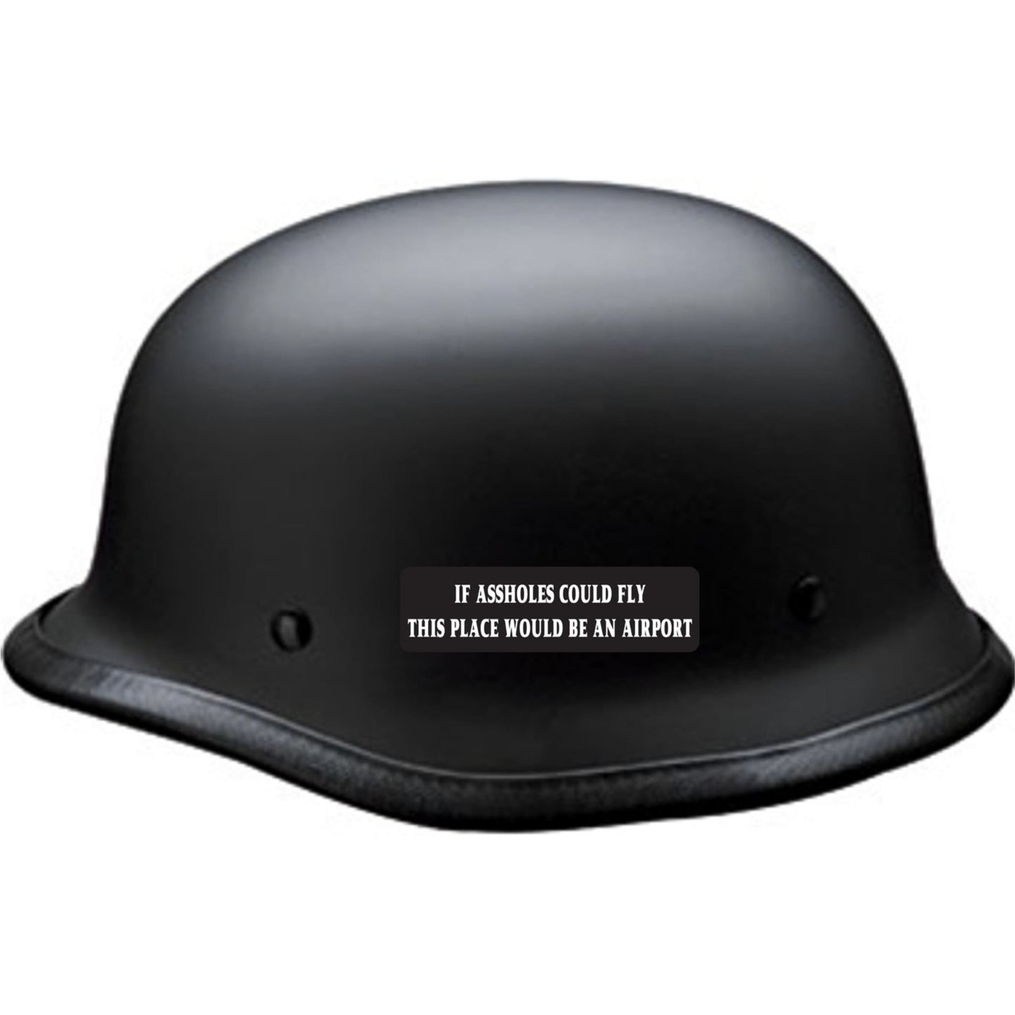 If assholes could fly this place would be an airport vinyl motorcycle helmet sticker on a helmet - funny biker decal