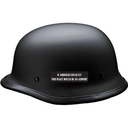 If assholes could fly this place would be an airport vinyl motorcycle helmet sticker on a helmet - funny biker decal