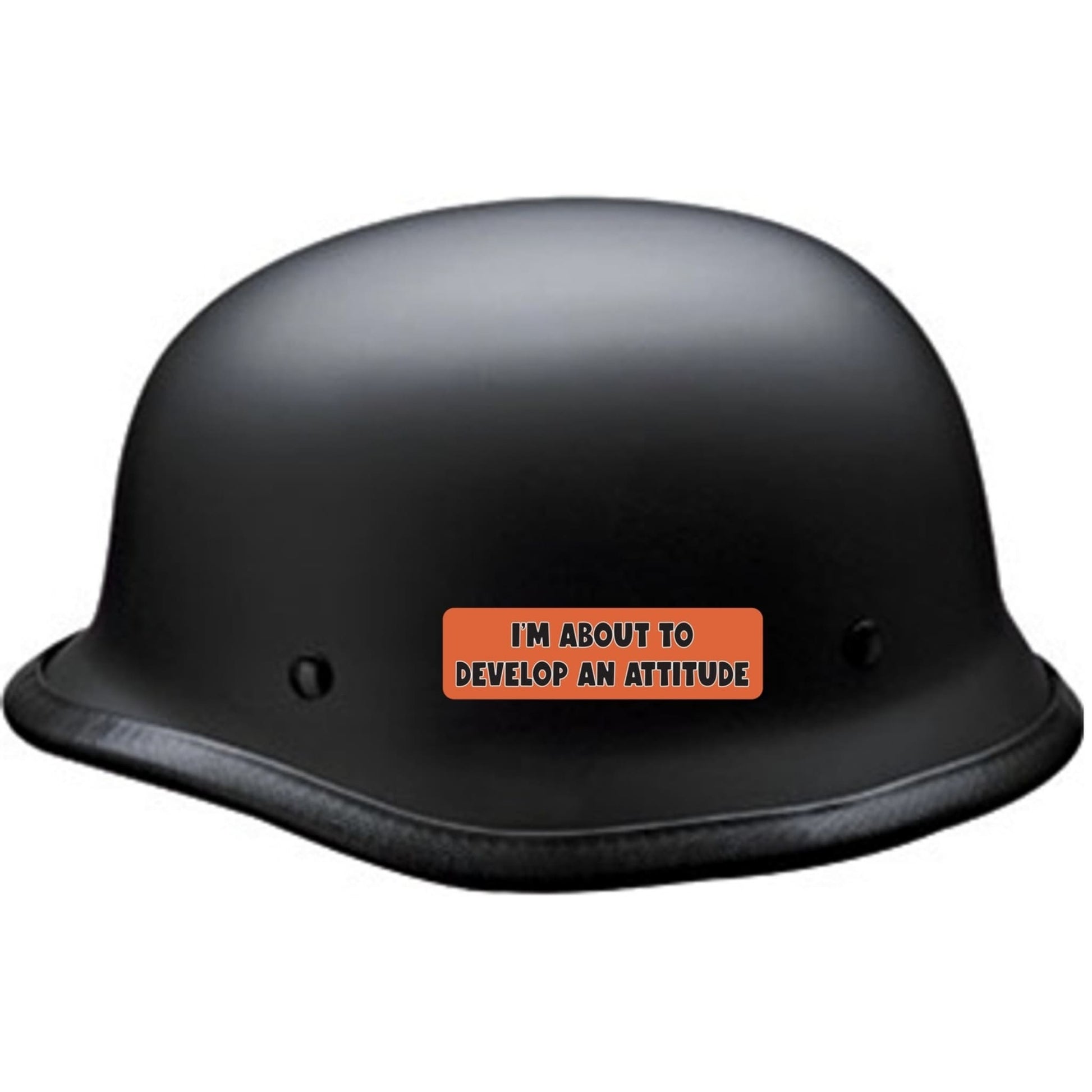 I'm about to develop an attitude vinyl motorcycle helmet sticker on a helmet - funny biker decal