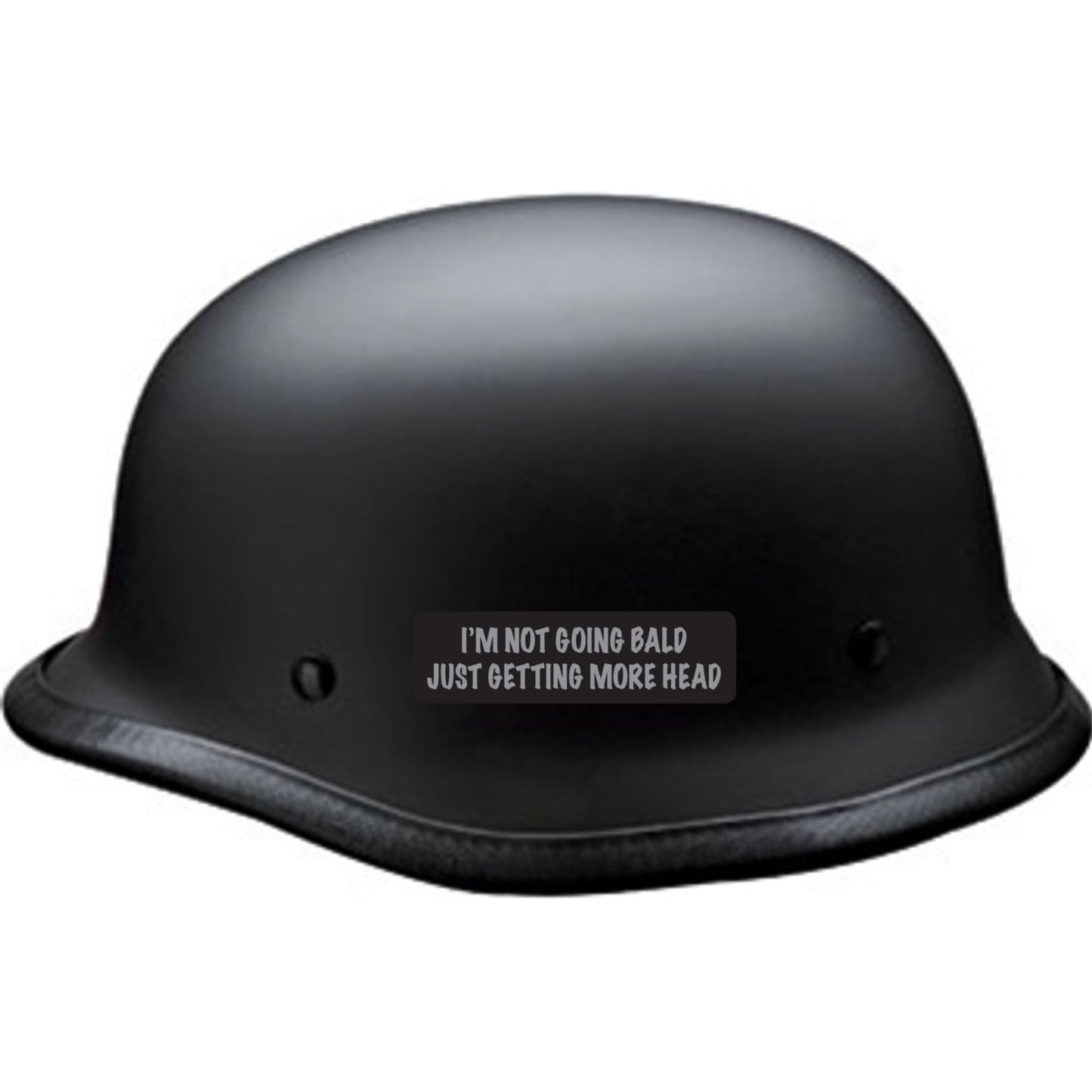 I'm not going bald just getting more head vinyl motorcycle helmet sticker on a helmet - funny biker decal