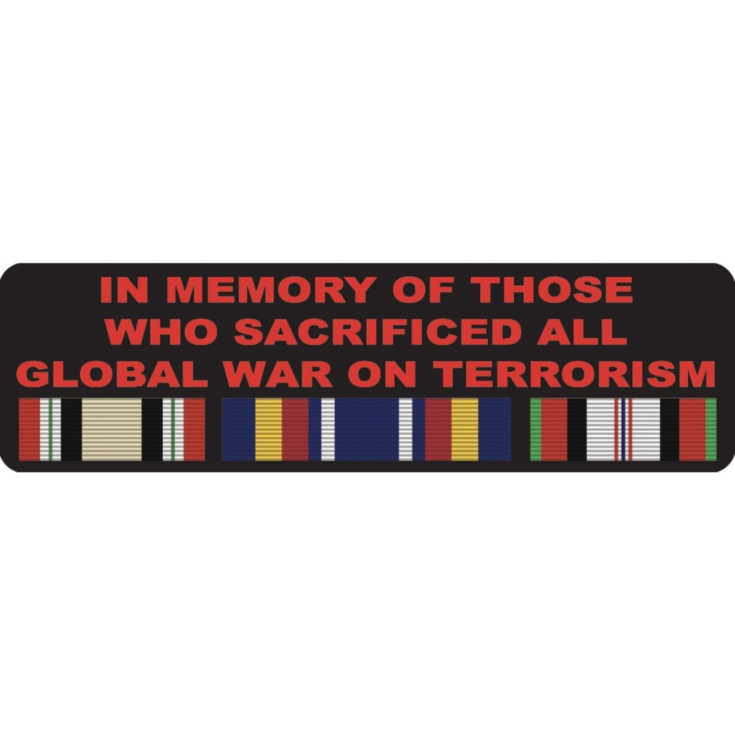 In memory of those who sacrificed all global war on terrorism vinyl motorcycle helmet sticker - military biker decal