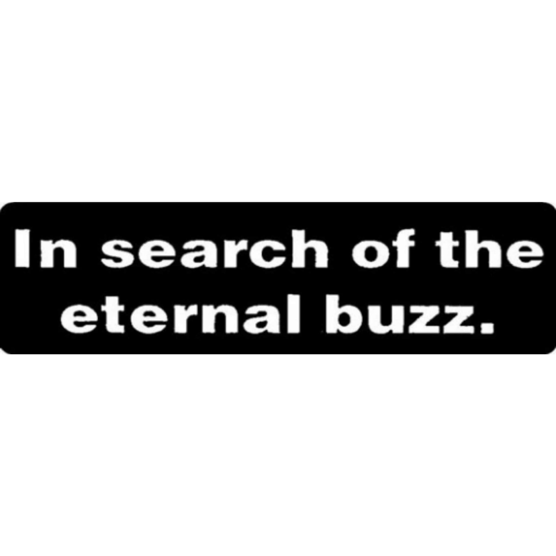 In search of the eternal buzz vinyl motorcycle helmet stickers - funny biker decal