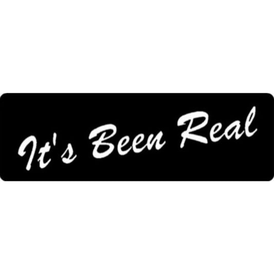 It's been real vinyl motorcycle helmet stickers - biker decal