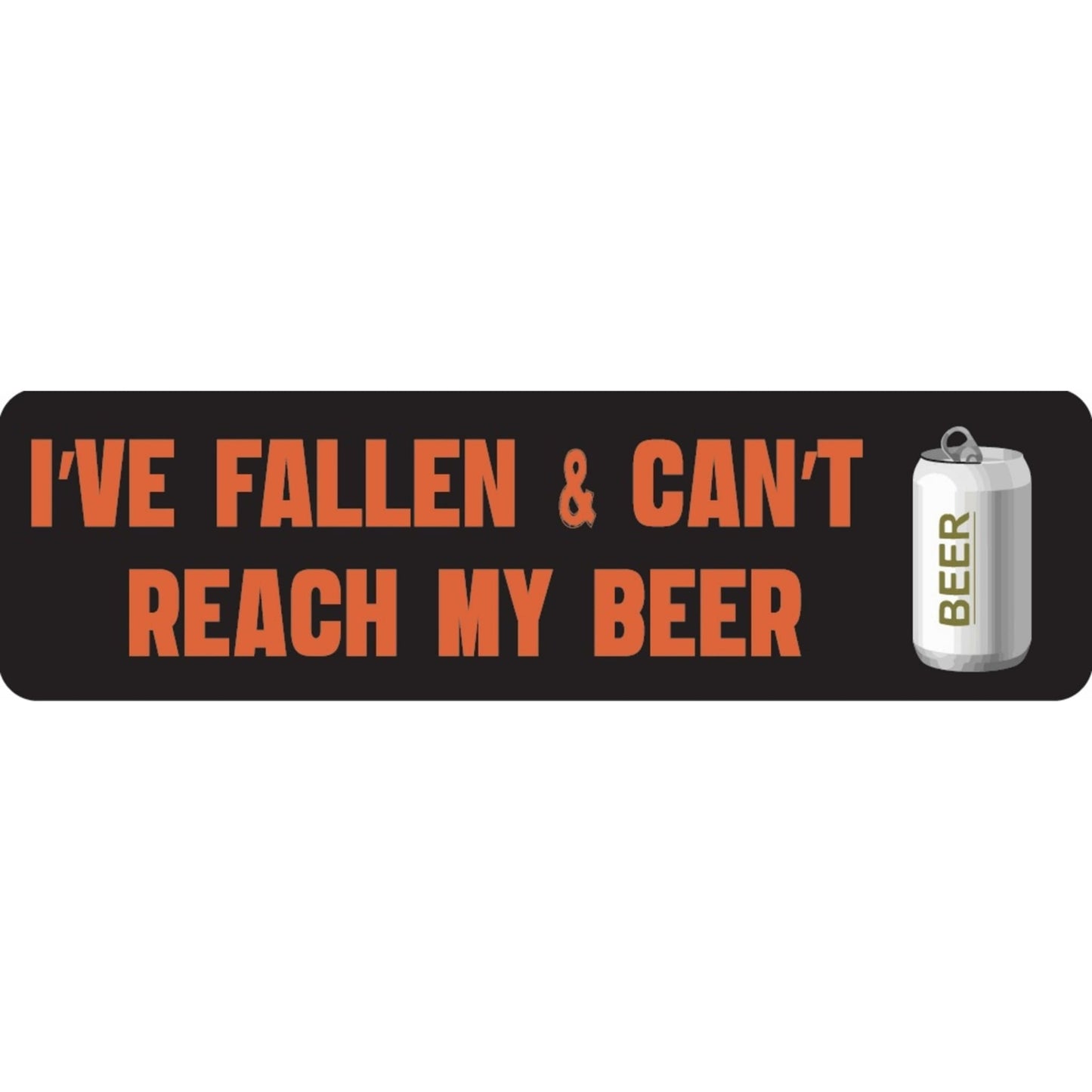 I've fallen and can't reach my beer vinyl motorcycle helmet sticker - funny biker decal