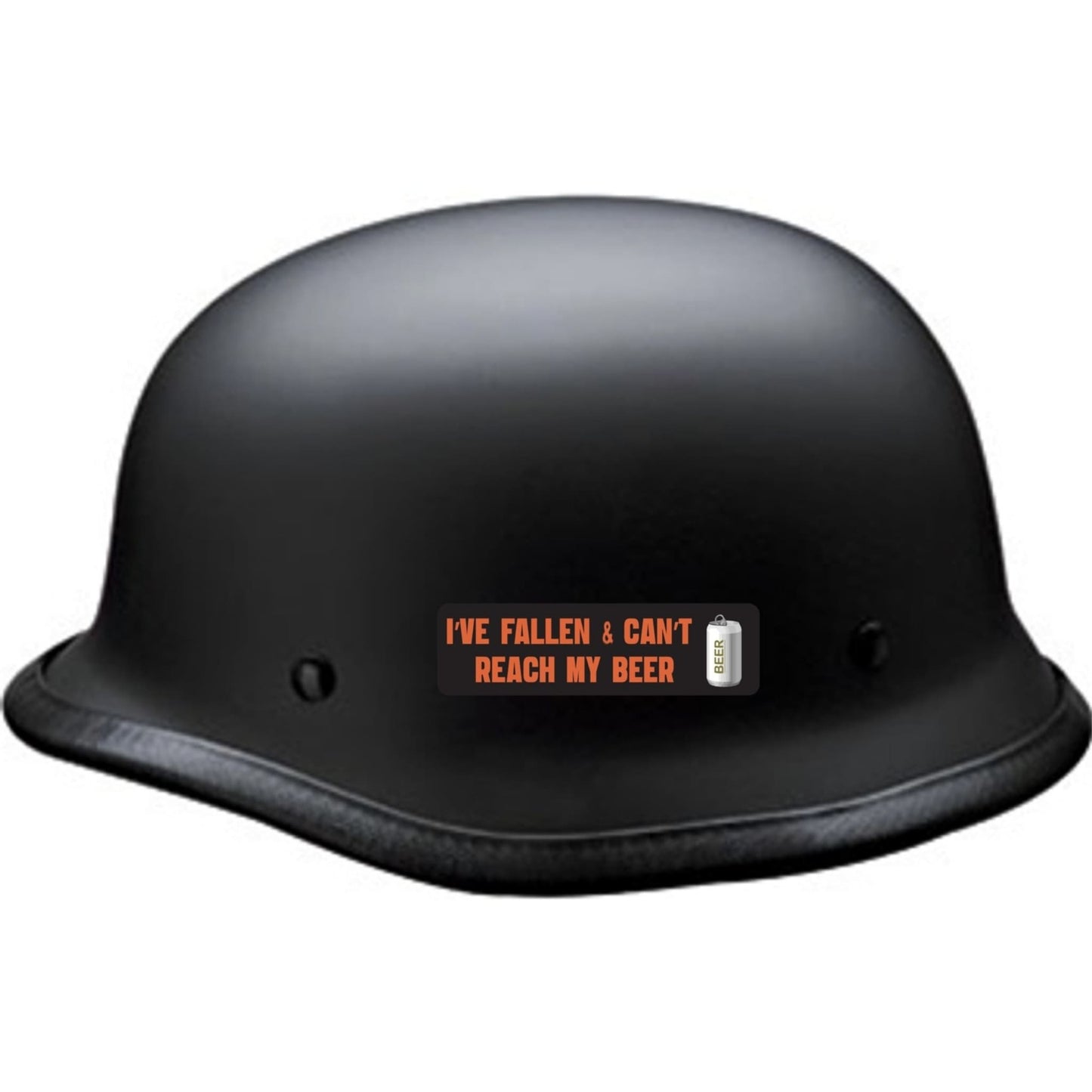 I've fallen and can't reach my beer vinyl motorcycle helmet sticker on a helmet - funny biker decal