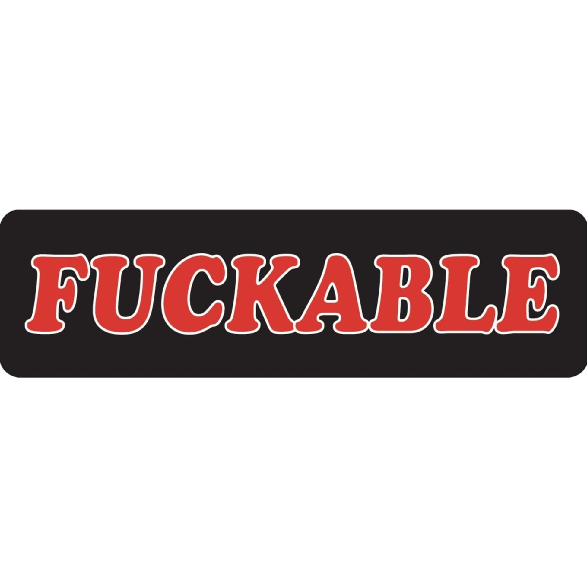 Fuckable vinyl motorcycle helmet sticker - bold biker decal