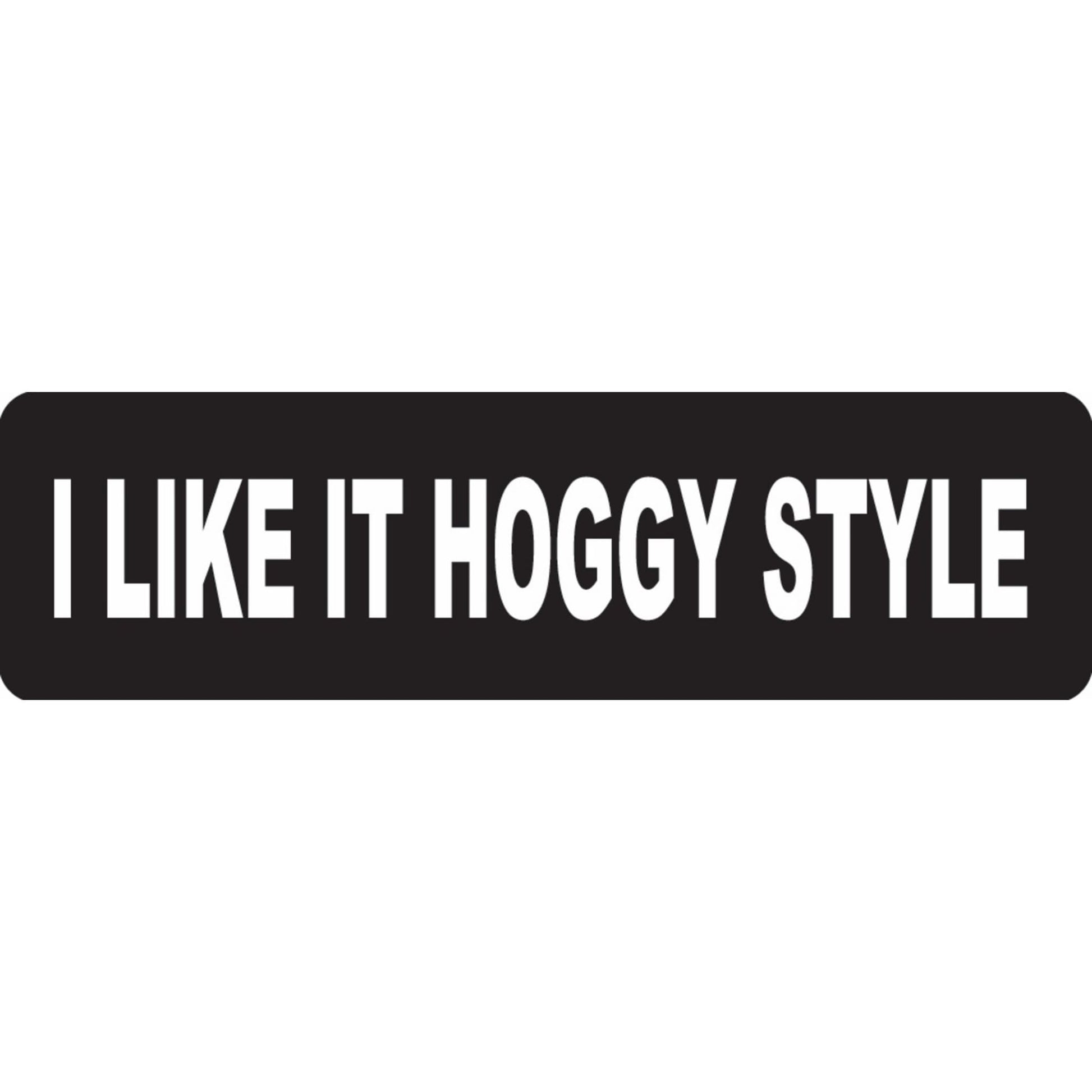 I like it hoggy style vinyl motorcycle helmet sticker - funny biker decal