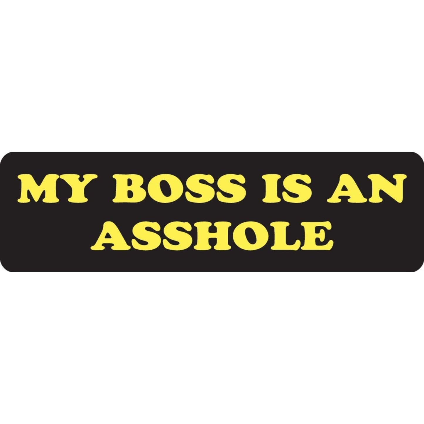 My boss is an asshole vinyl motorcycle helmet sticker - funny biker decal