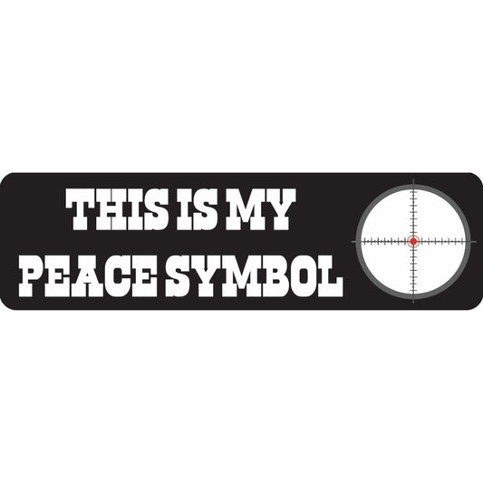 This is my peace symbol vinyl motorcycle helmet sticker - biker decal