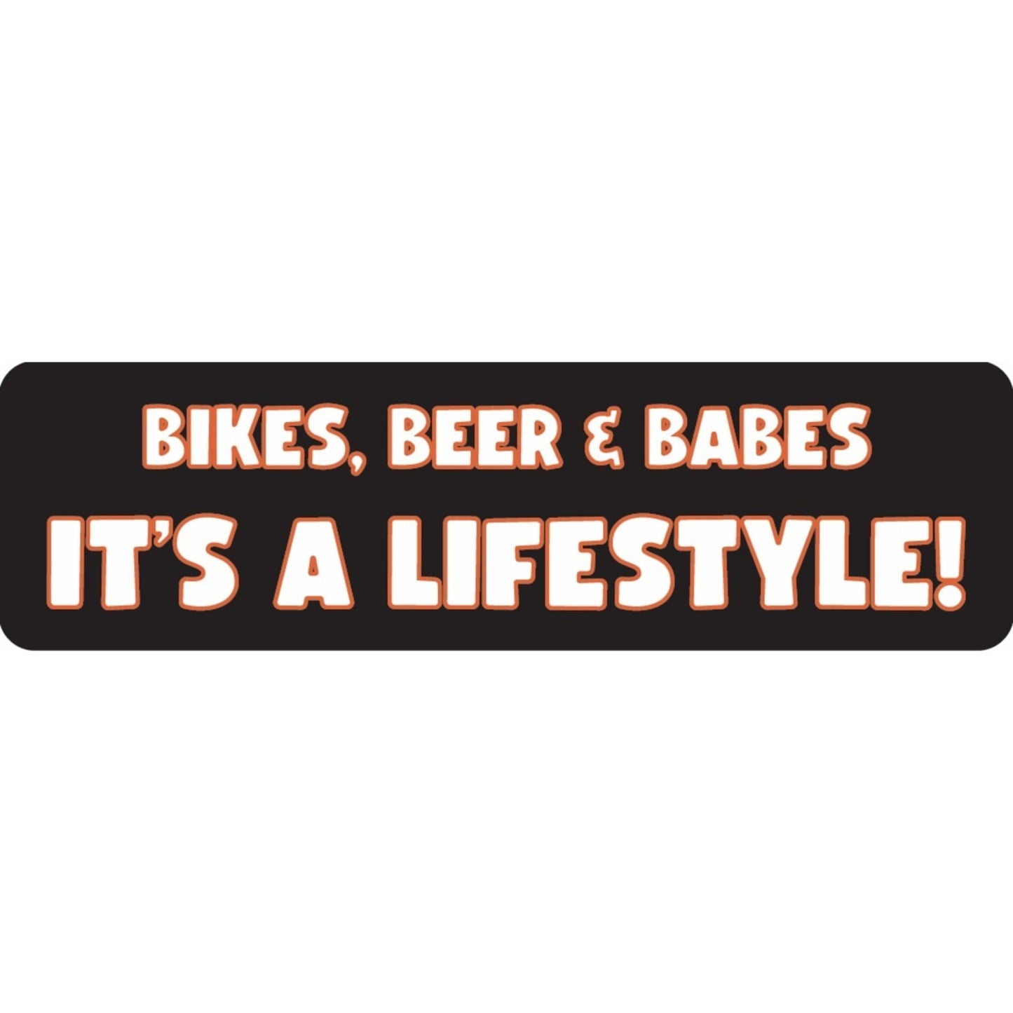 Bikes beer & babes it's a lifestyle vinyl motorcycle helmet sticker - biker decal