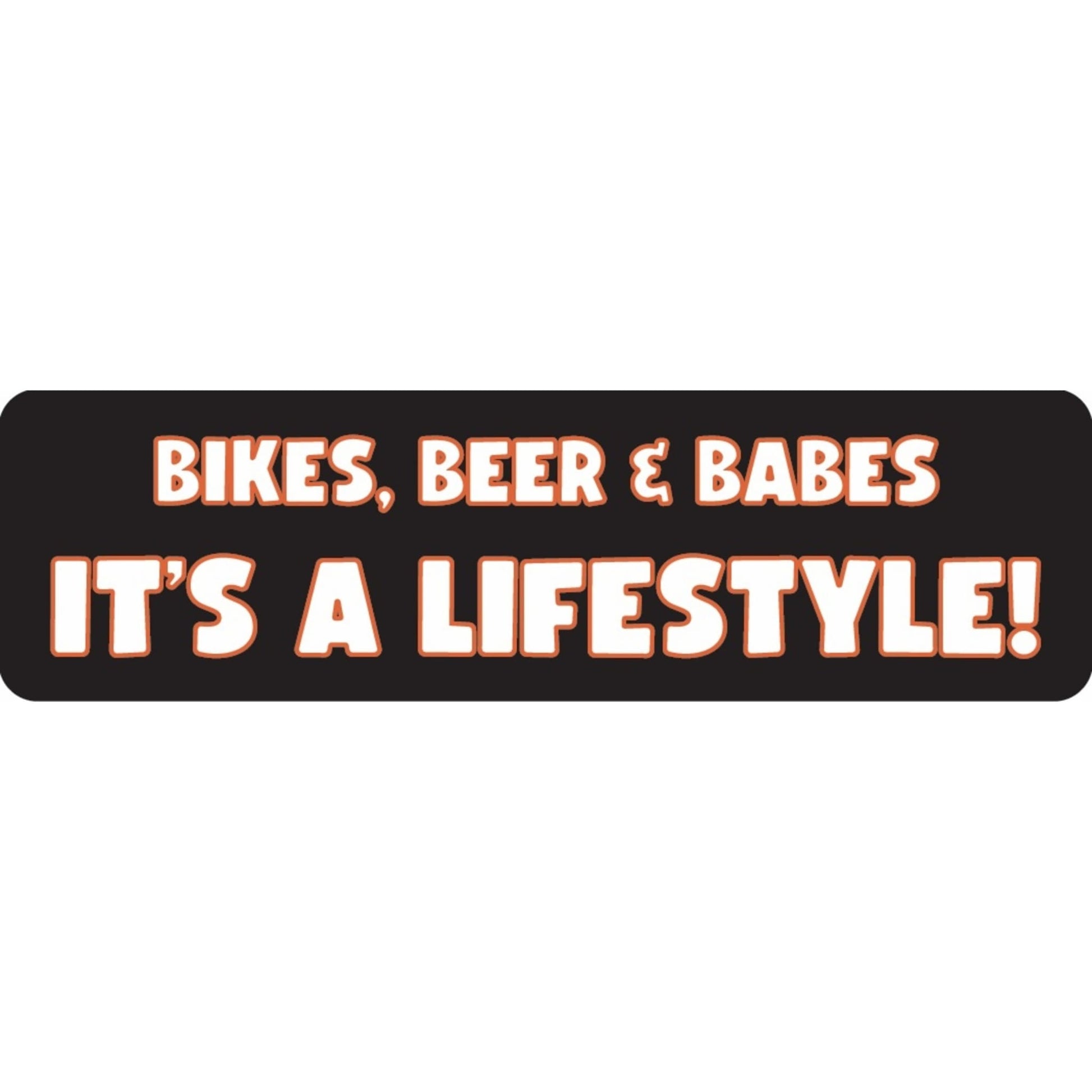 Bikes beer & babes it's a lifestyle vinyl motorcycle helmet sticker - biker decal