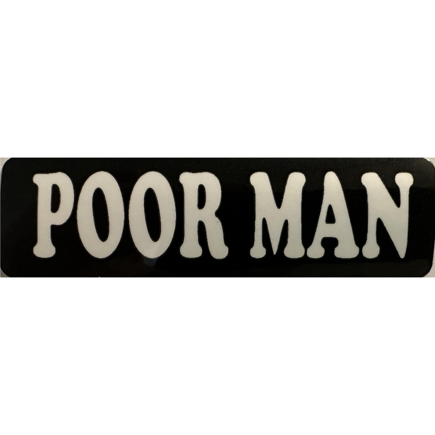 Poor man vinyl motorcycle helmet stickers - biker decal
