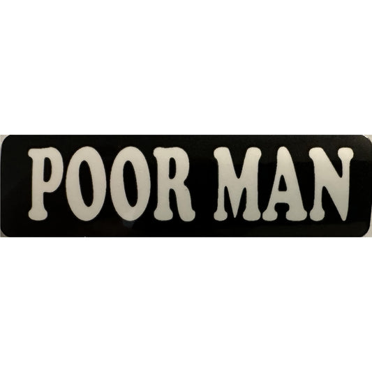 Poor man vinyl motorcycle helmet stickers - biker decal