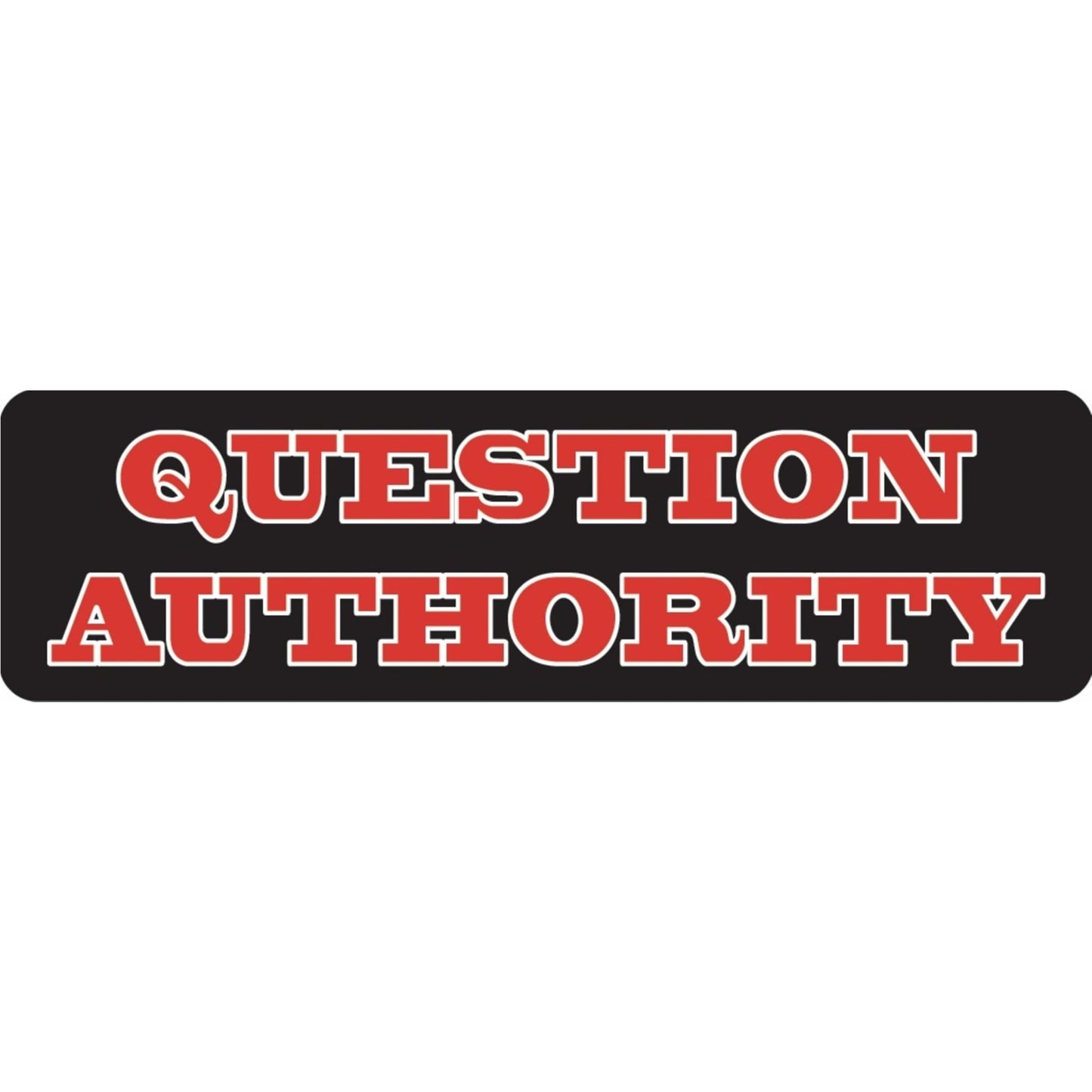 Question authority vinyl motorcycle helmet sticker - biker decal