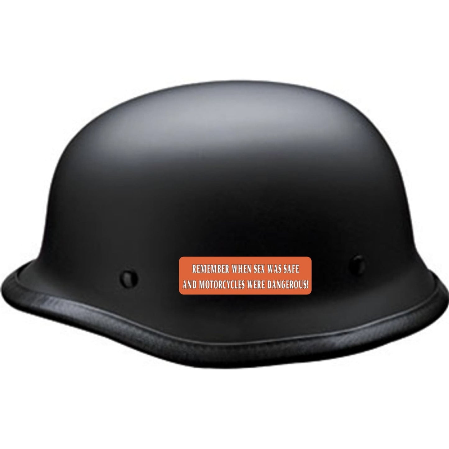 Remember when sex was safe and motorcycles were dangerous vinyl motorcycle helmet sticker on a helmet - funny biker decal