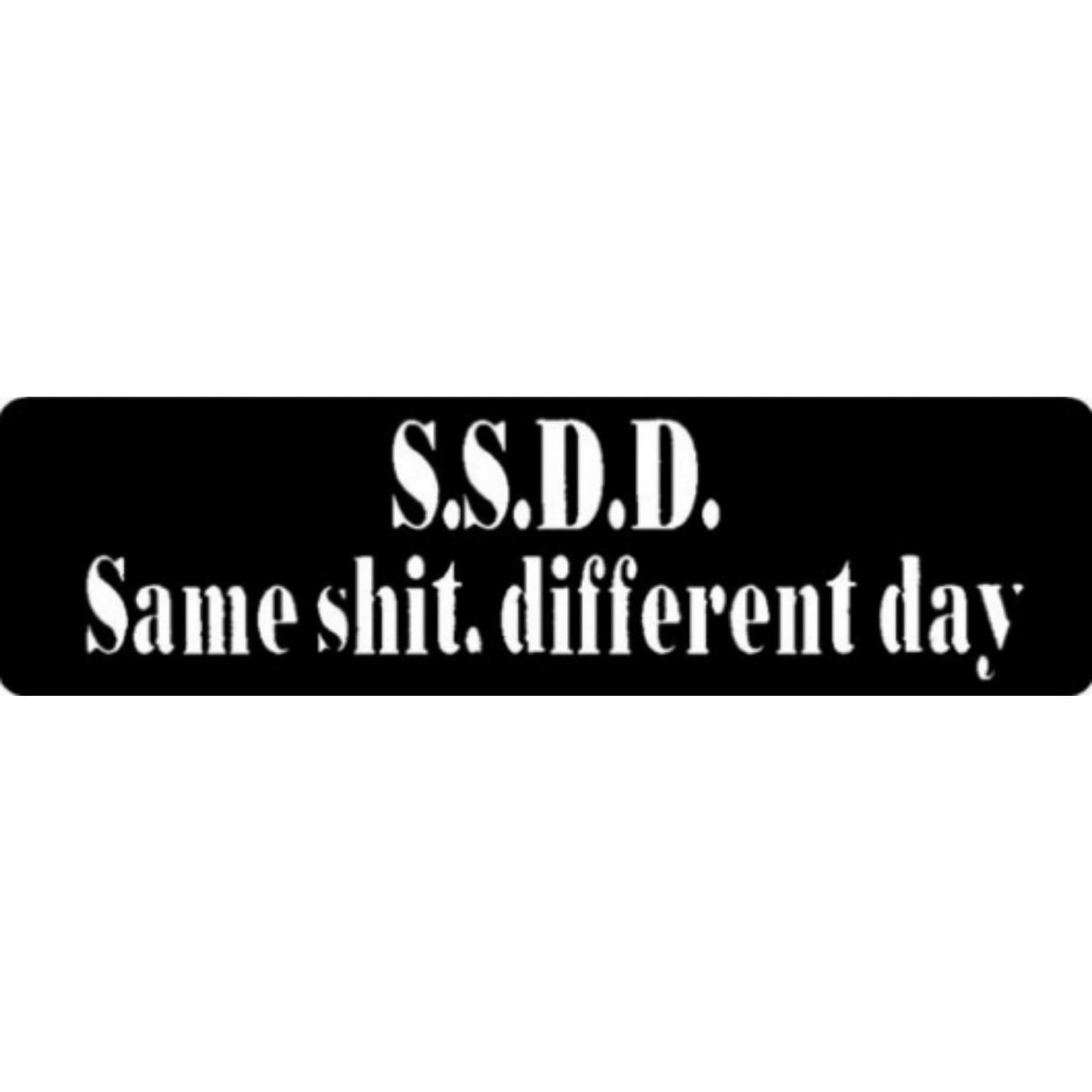 SSDD same shit different day vinyl motorcycle helmet stickers - funny biker decal