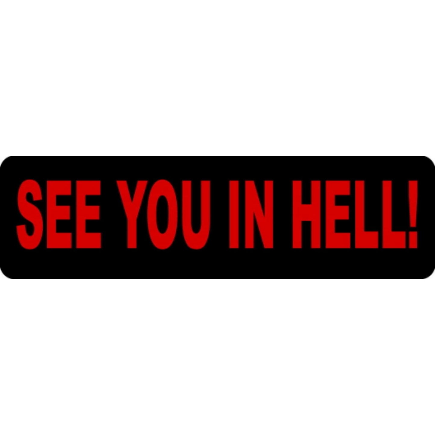 See you in hell vinyl motorcycle helmet stickers - edgy biker decal