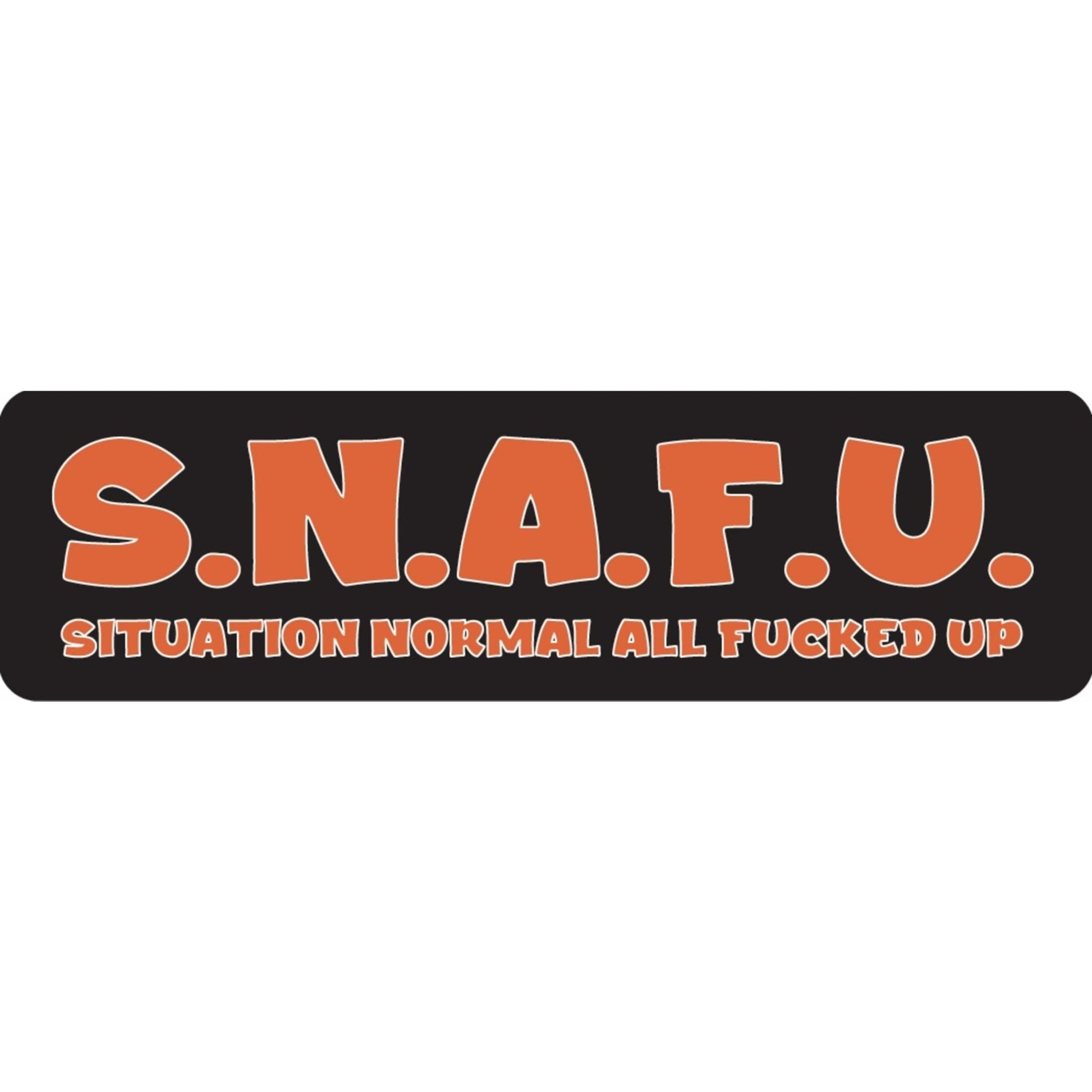SNAFU situation normal all fucked up vinyl motorcycle helmet sticker - military biker decal