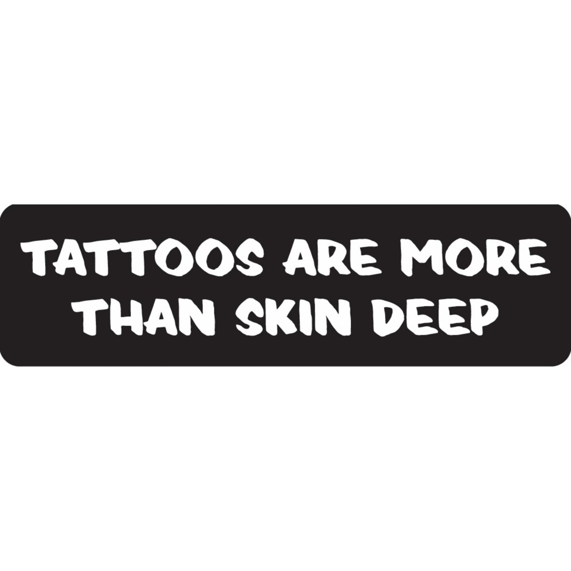 Tattoos are more than skin deep vinyl motorcycle helmet sticker - biker decal