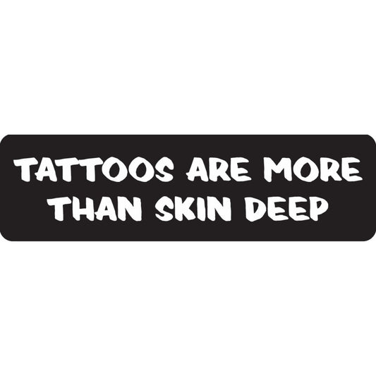 Tattoos are more than skin deep vinyl motorcycle helmet sticker - biker decal