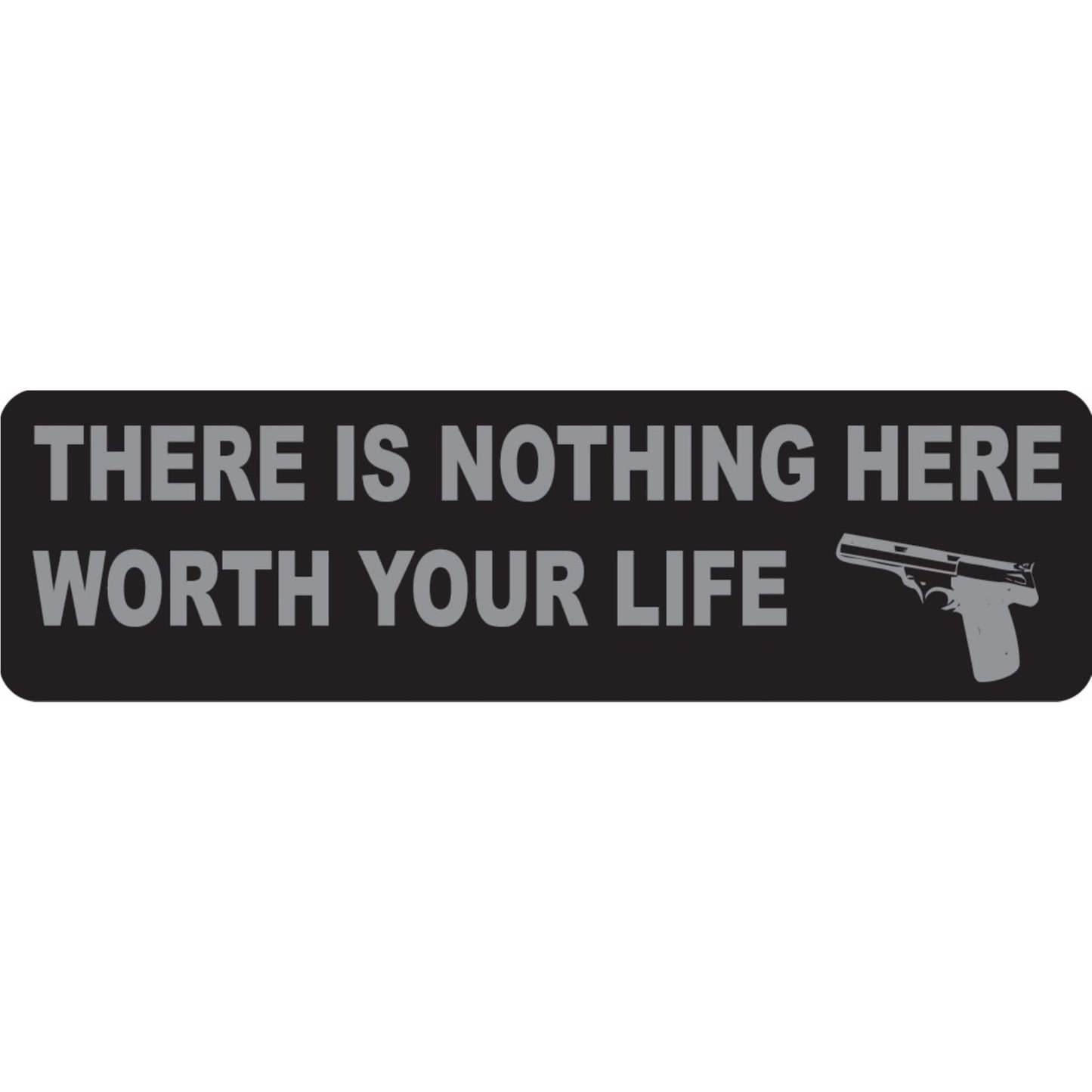 There is nothing here worth your life vinyl motorcycle helmet sticker - biker decal