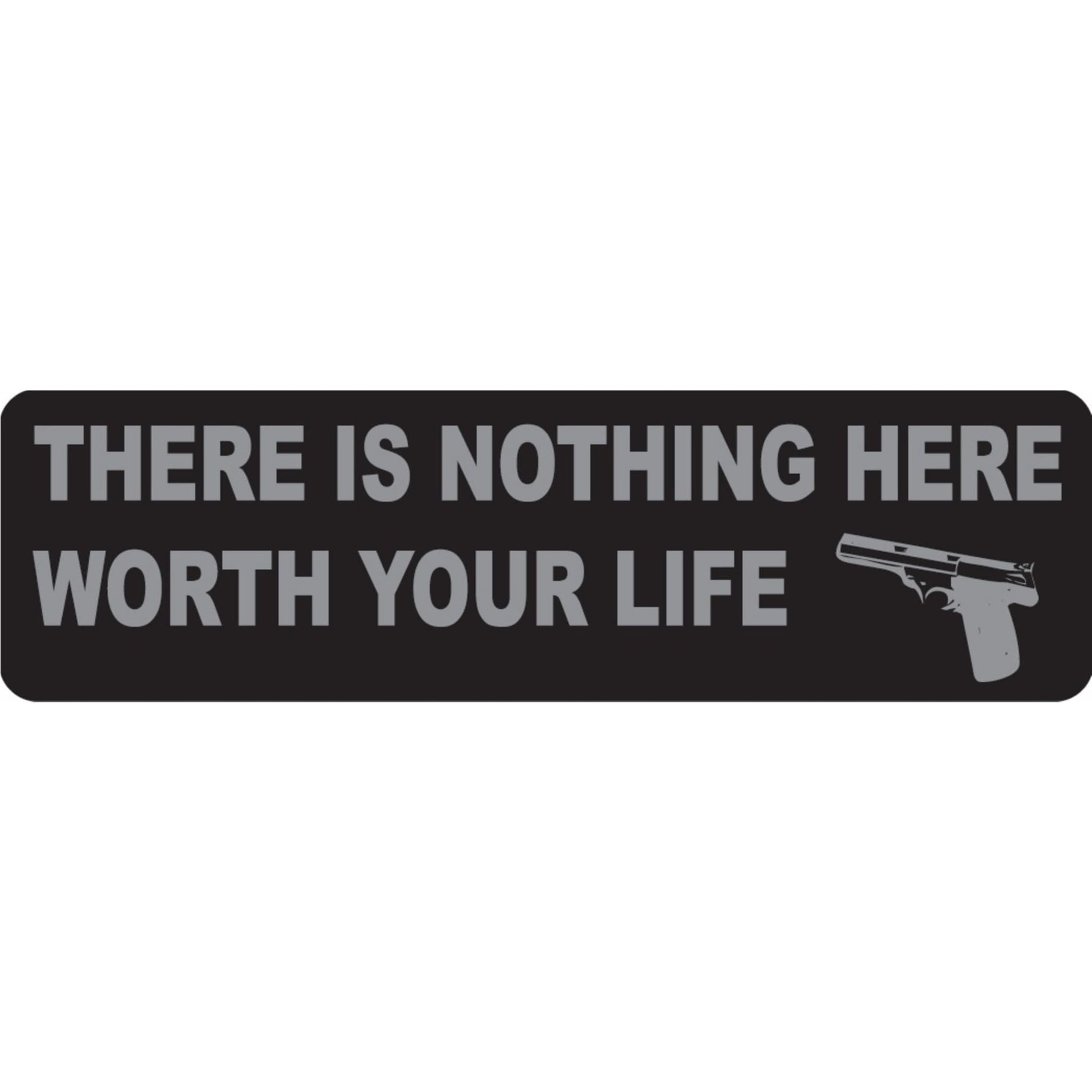 There is nothing here worth your life vinyl motorcycle helmet sticker - biker decal