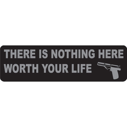 There is nothing here worth your life vinyl motorcycle helmet sticker - biker decal