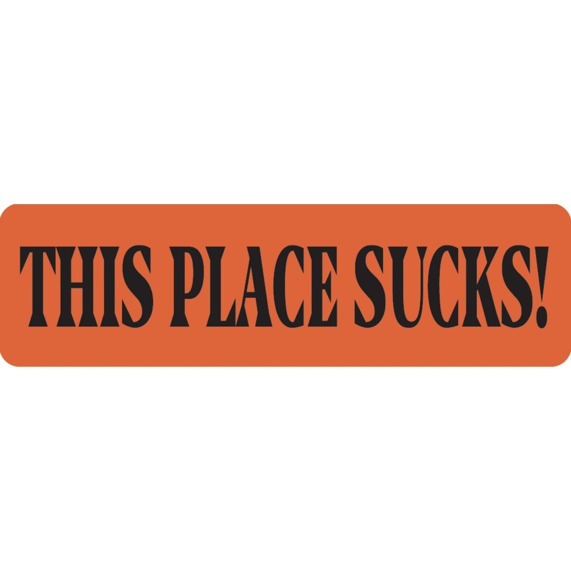 This place sucks vinyl motorcycle helmet sticker - funny biker decal