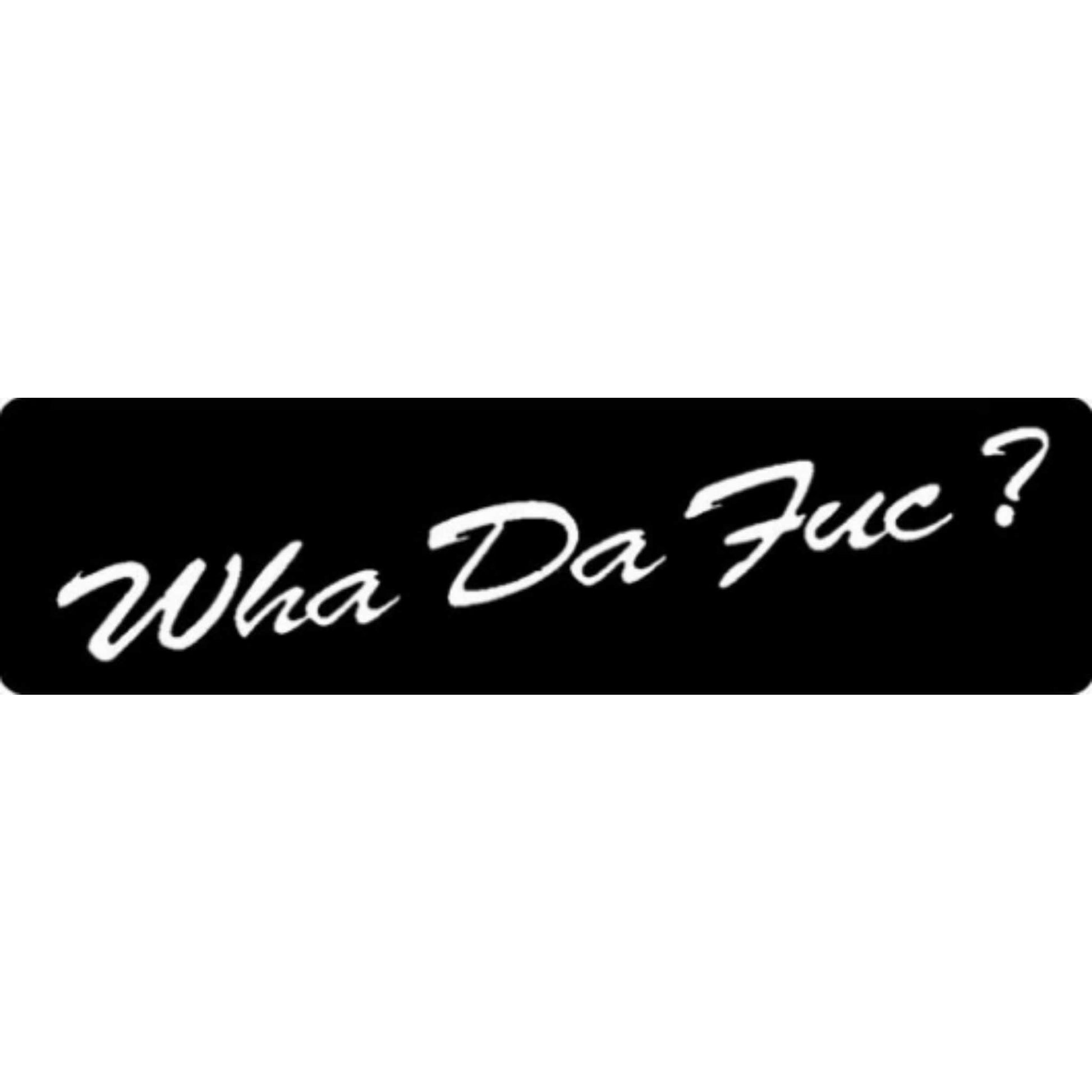 What the fuck vinyl motorcycle helmet stickers - bold biker decal