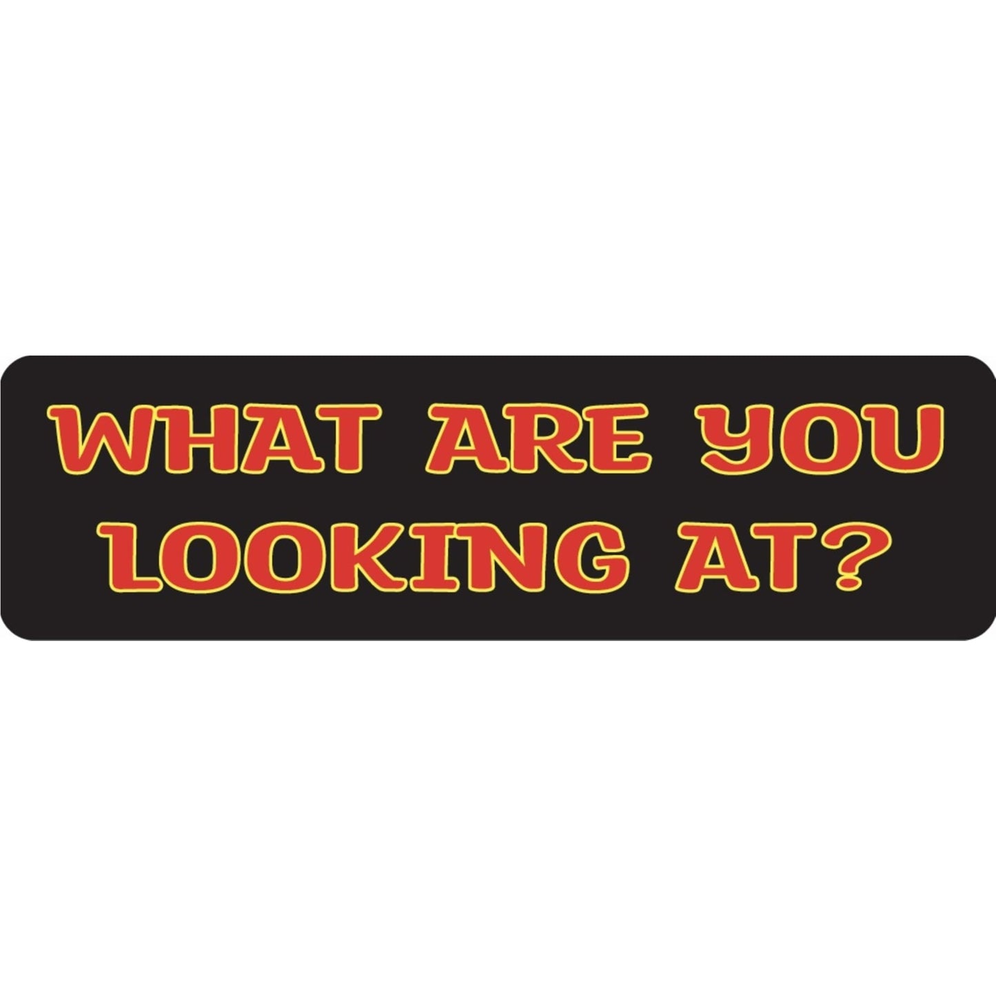 What are you looking at vinyl motorcycle helmet sticker - bold biker decal