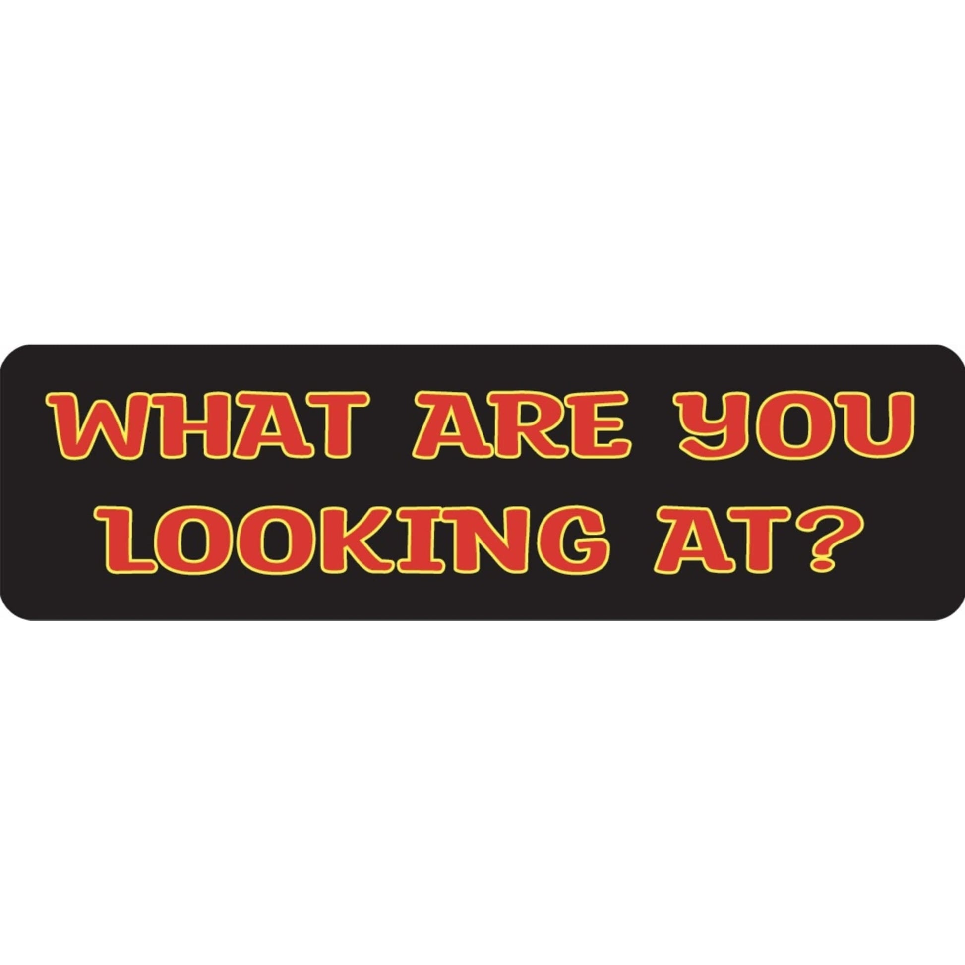 What are you looking at vinyl motorcycle helmet sticker - bold biker decal