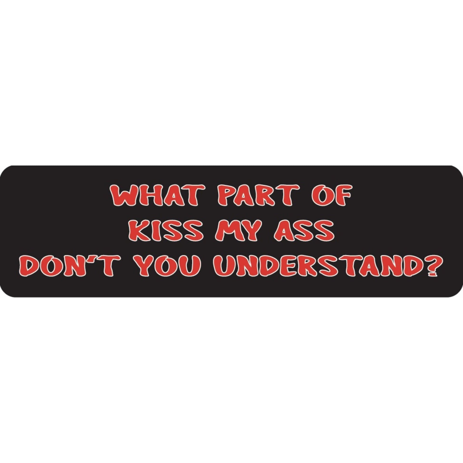 What part of kiss my ass don't you understand vinyl motorcycle helmet sticker - bold biker decal