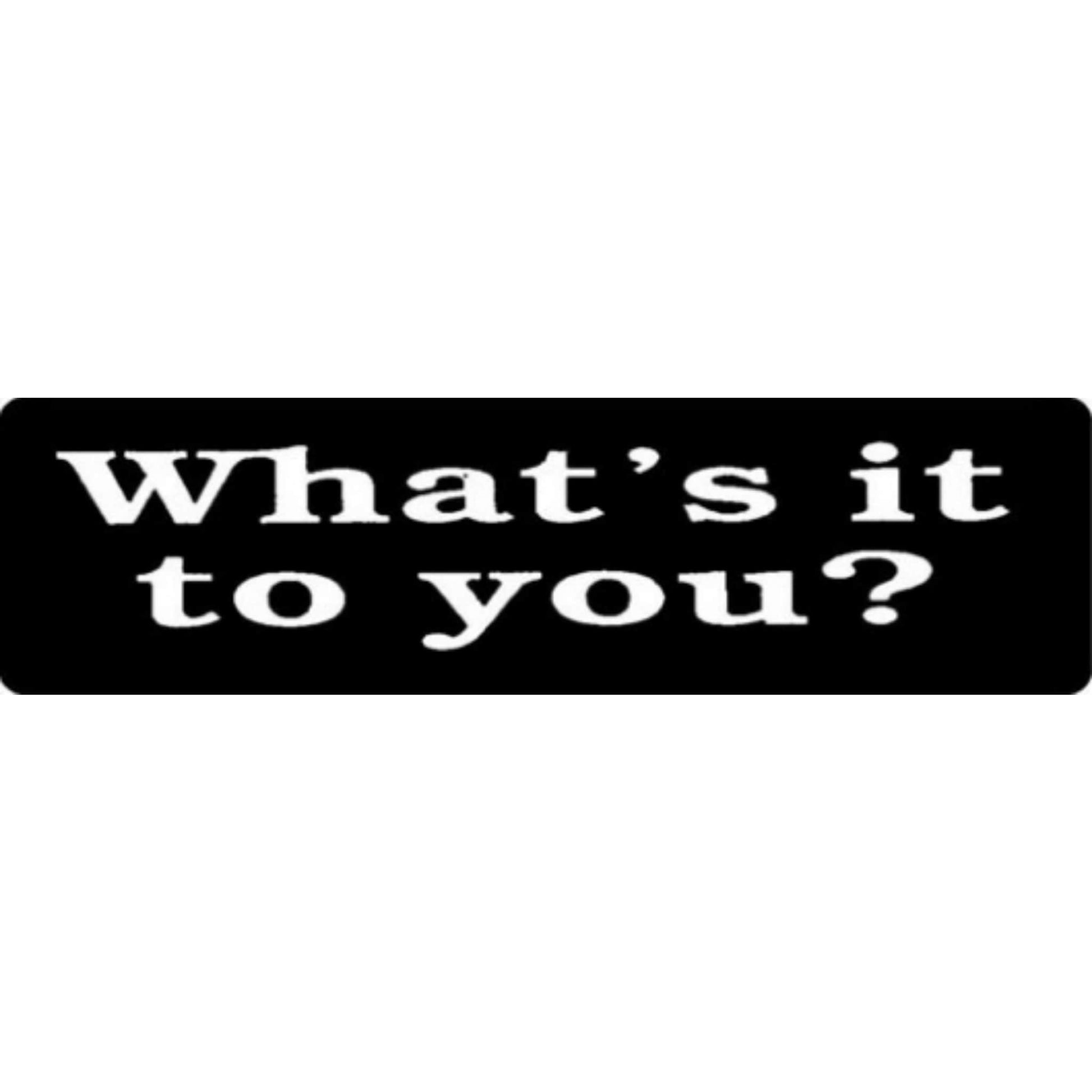 What's it to you vinyl motorcycle helmet stickers - biker decal