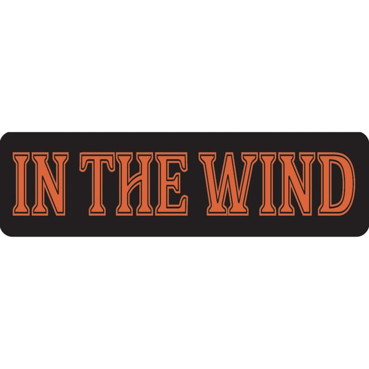 In the wind vinyl motorcycle helmet sticker - biker decal