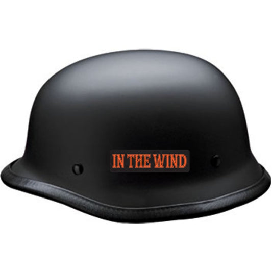 In the wind vinyl motorcycle helmet sticker on a helmet - biker decal