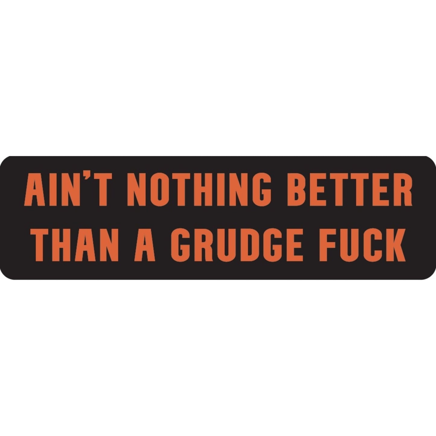 Ain't nothing better than a grudge fuck vinyl motorcycle helmet sticker - bold biker decal
