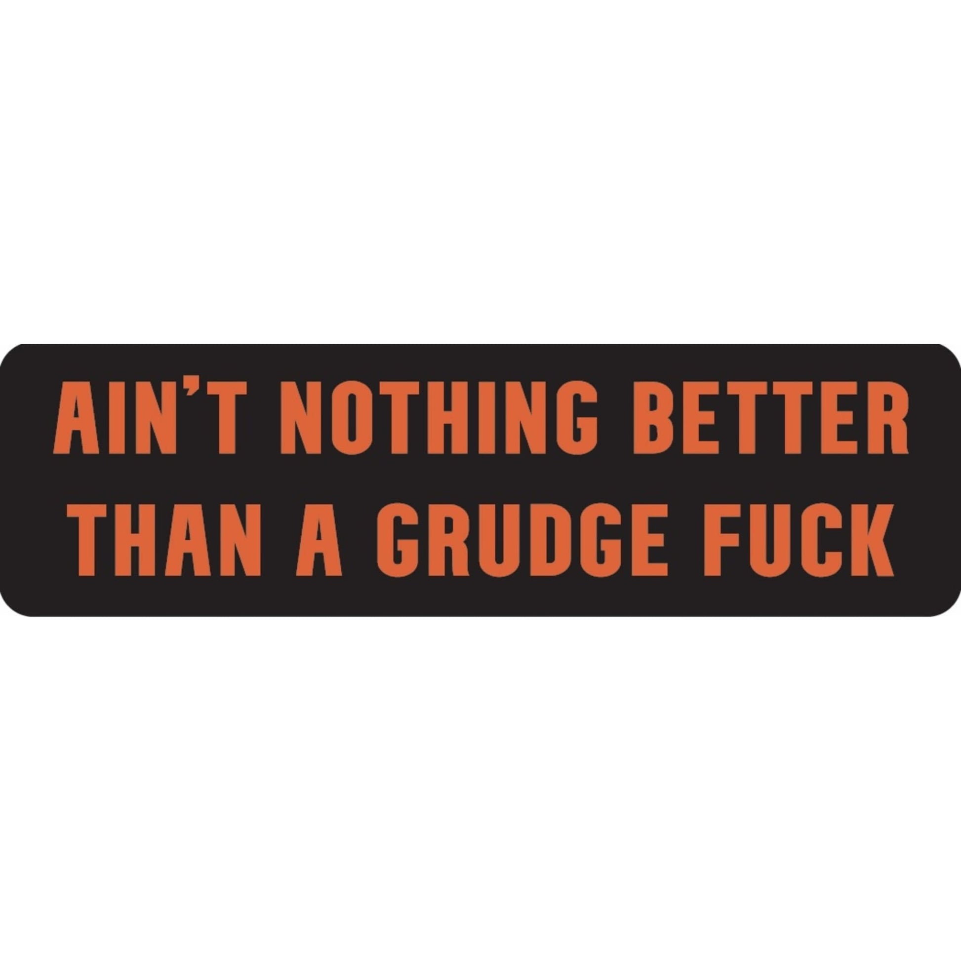 Ain't nothing better than a grudge fuck vinyl motorcycle helmet sticker - bold biker decal