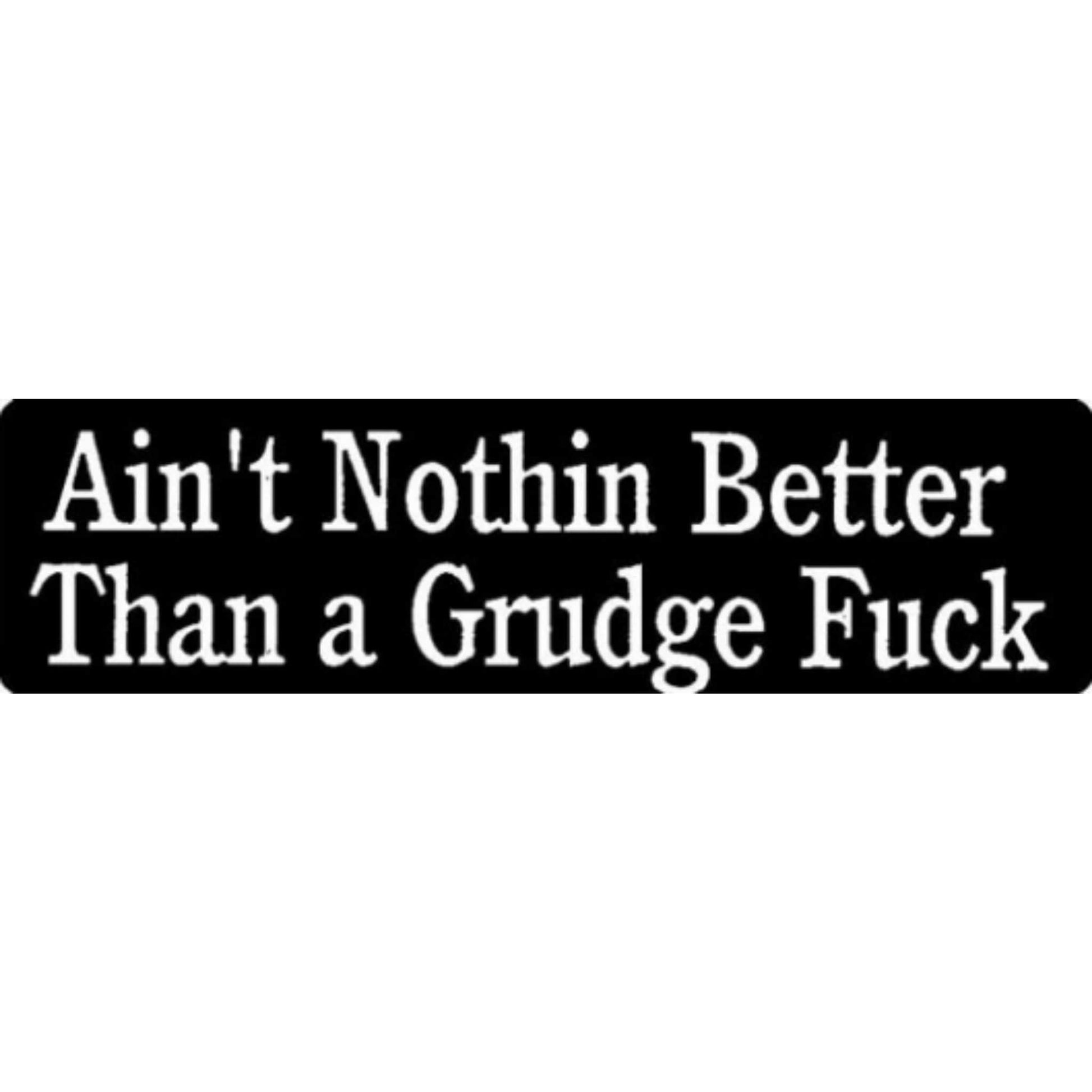 Ain't nothing better than a grudge fuck vinyl motorcycle helmet stickers - bold biker decal