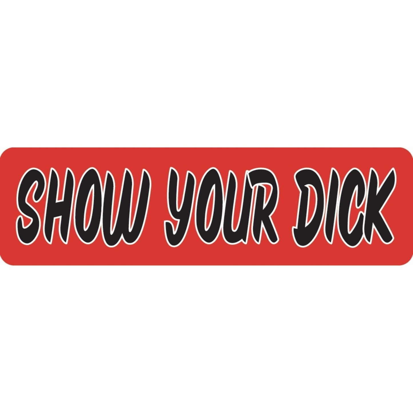 Show your dick vinyl motorcycle helmet sticker - bold biker decal