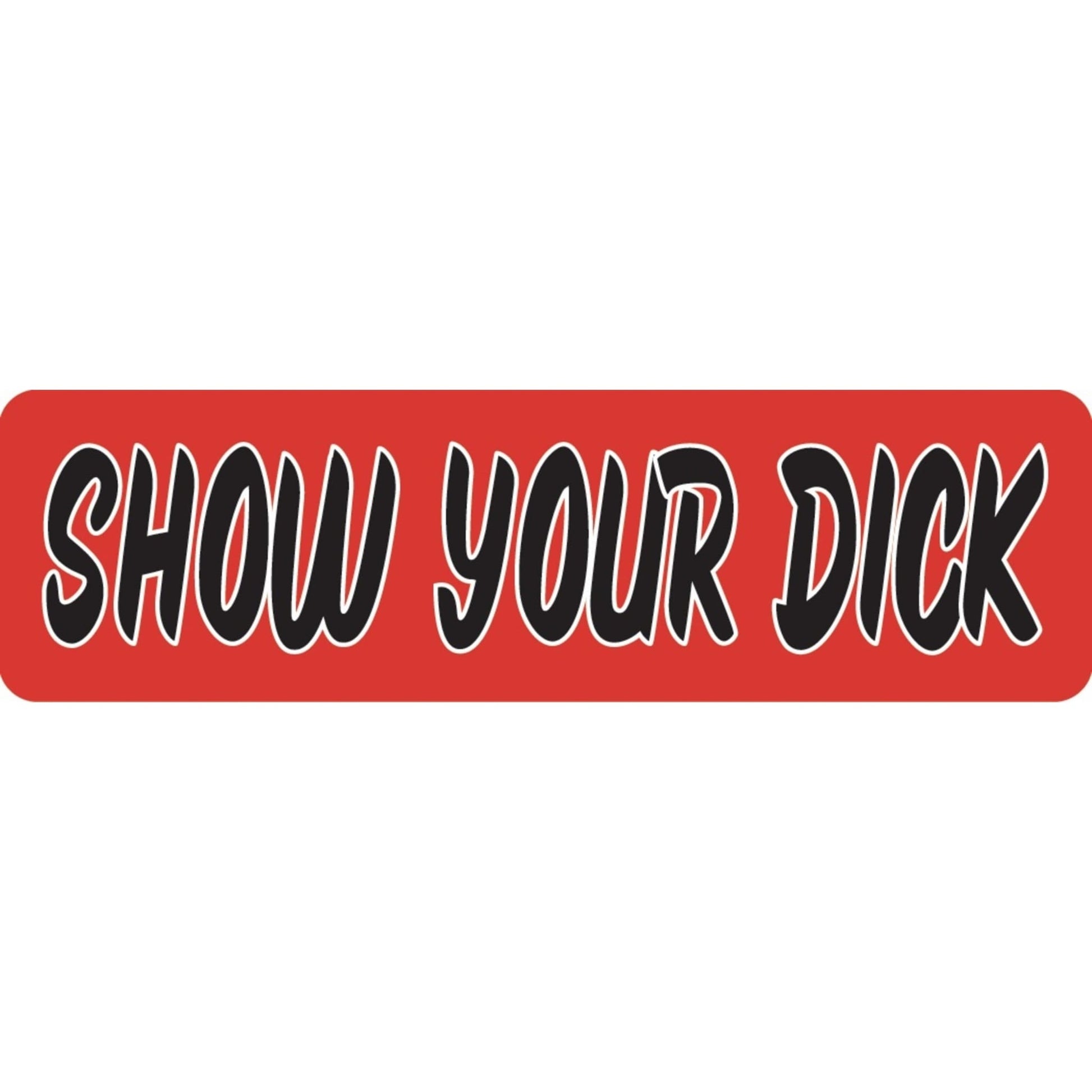 Show your dick vinyl motorcycle helmet sticker - bold biker decal
