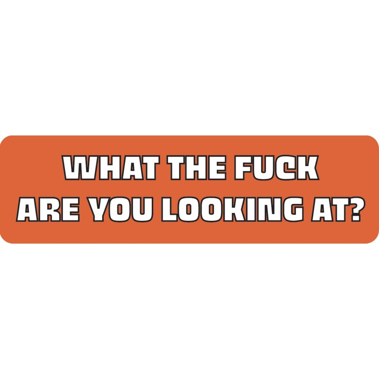 What the fuck are you looking at vinyl motorcycle helmet sticker - bold biker decal