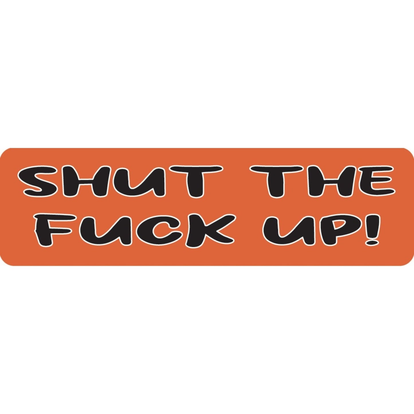 Shut the fuck up vinyl motorcycle helmet sticker - bold biker decal