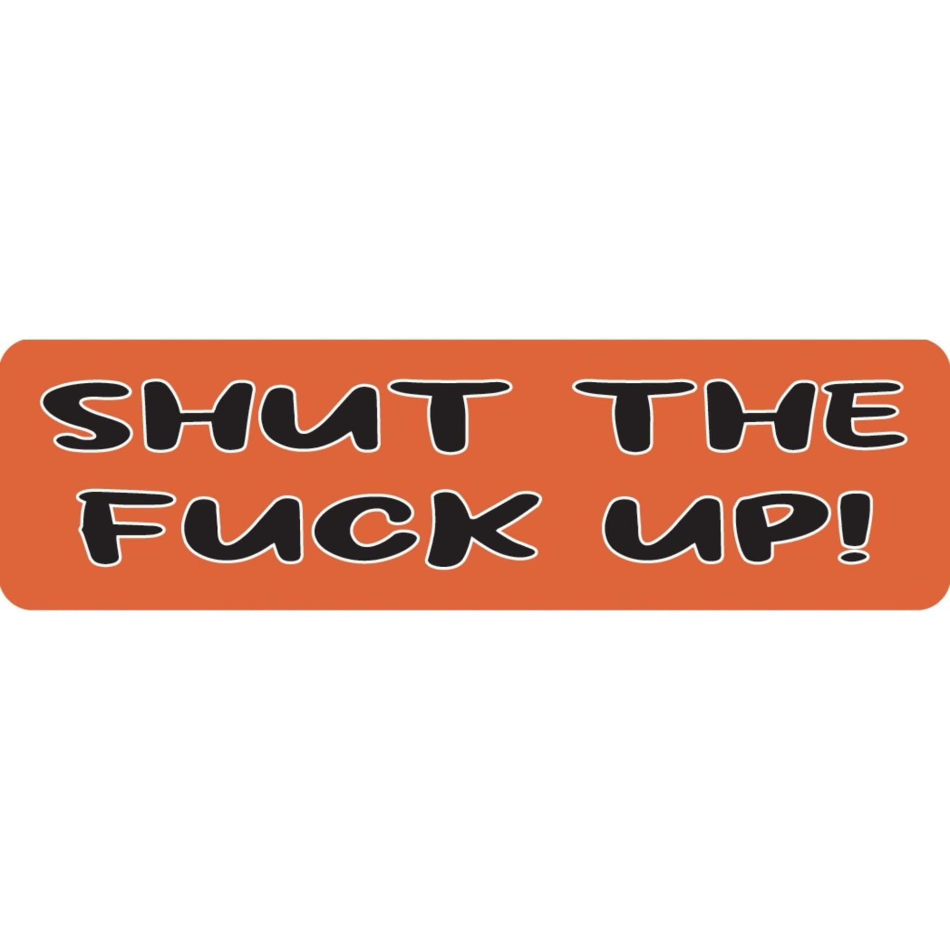 Shut the fuck up vinyl motorcycle helmet sticker - bold biker decal