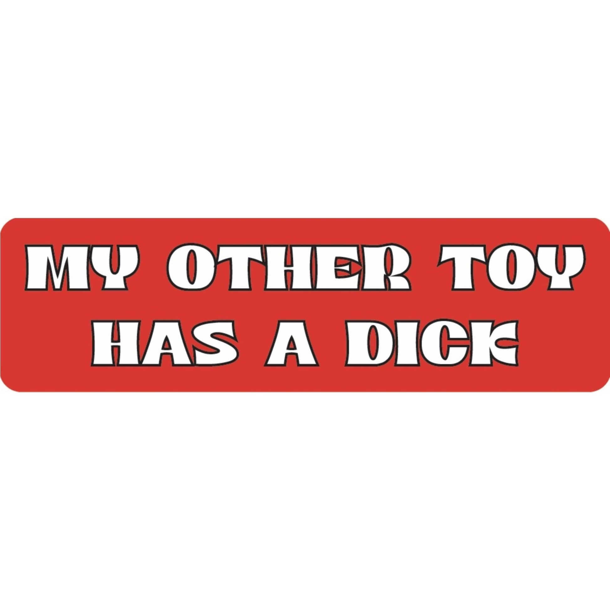 My other toy has a dick vinyl motorcycle helmet sticker - funny biker decal