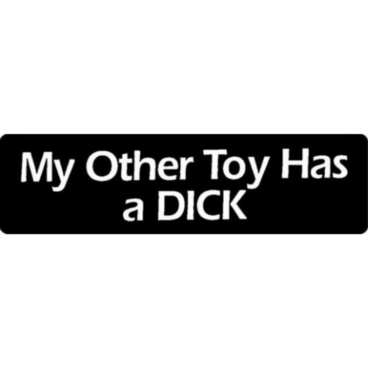 My other toy has a dick vinyl motorcycle helmet stickers - funny biker decal