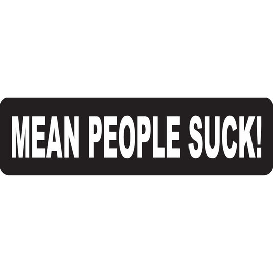 Mean people suck vinyl motorcycle helmet sticker - biker decal