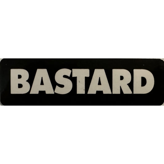 Bastard vinyl motorcycle helmet stickers - bold biker decal