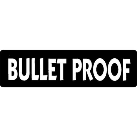 Bullet proof vinyl motorcycle helmet stickers - biker decal
