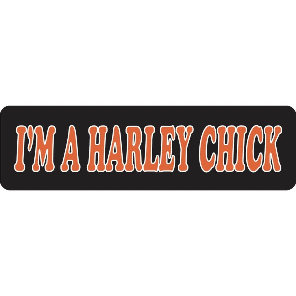 I'm a Harley chick vinyl motorcycle helmet sticker - Harley biker decal