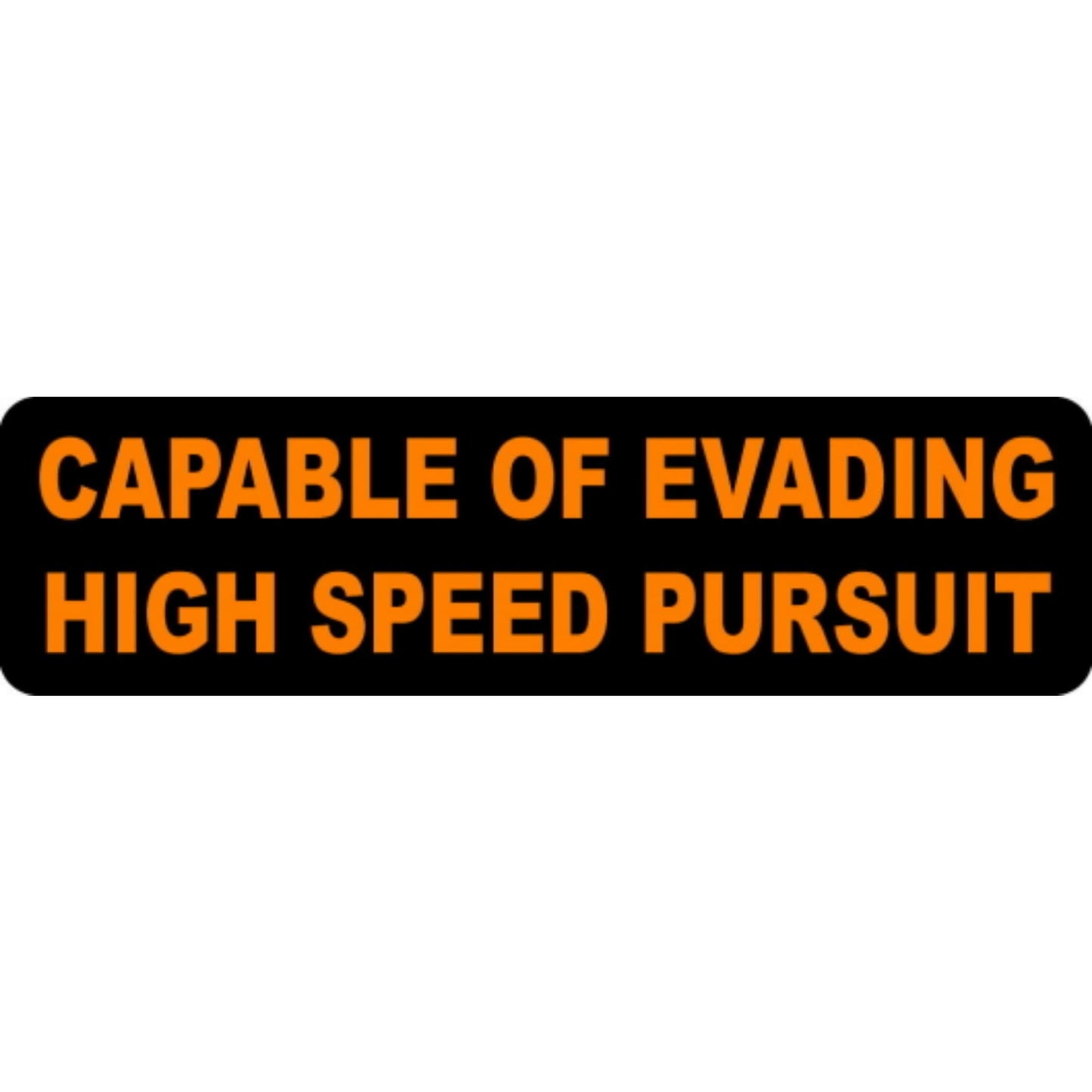 Capable of evading high speed pursuit vinyl motorcycle helmet stickers - funny biker decal